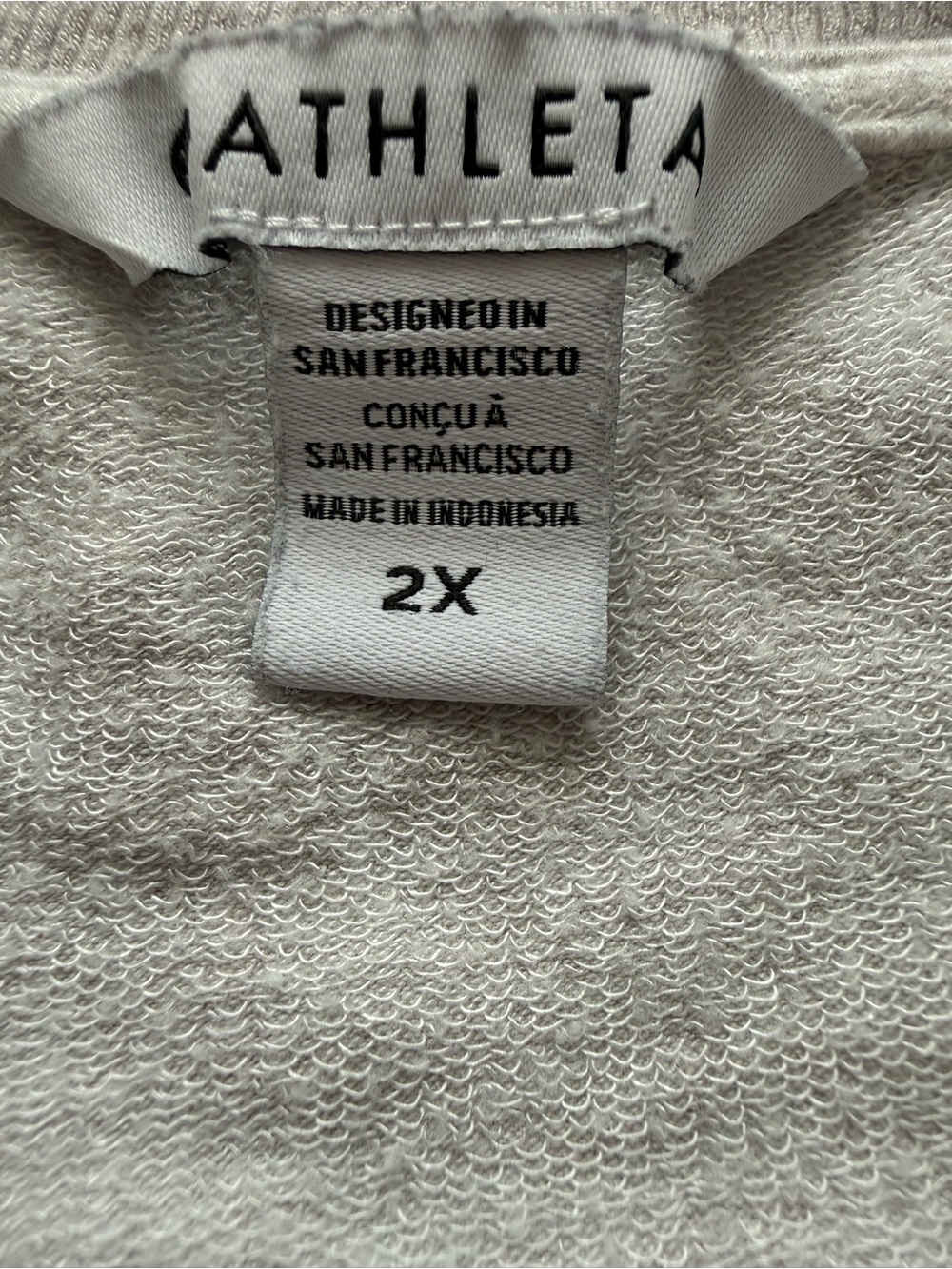 Athleta Sunrise V-Neck
Sweatshirt in Creamy Heathered Taupe Beige - Picture 5 of 5
